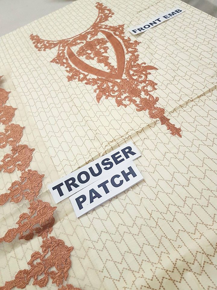 Brand Anaya Linen Collection with Chiffon Dupatta (Master Replica - Unstitched) - Image 2