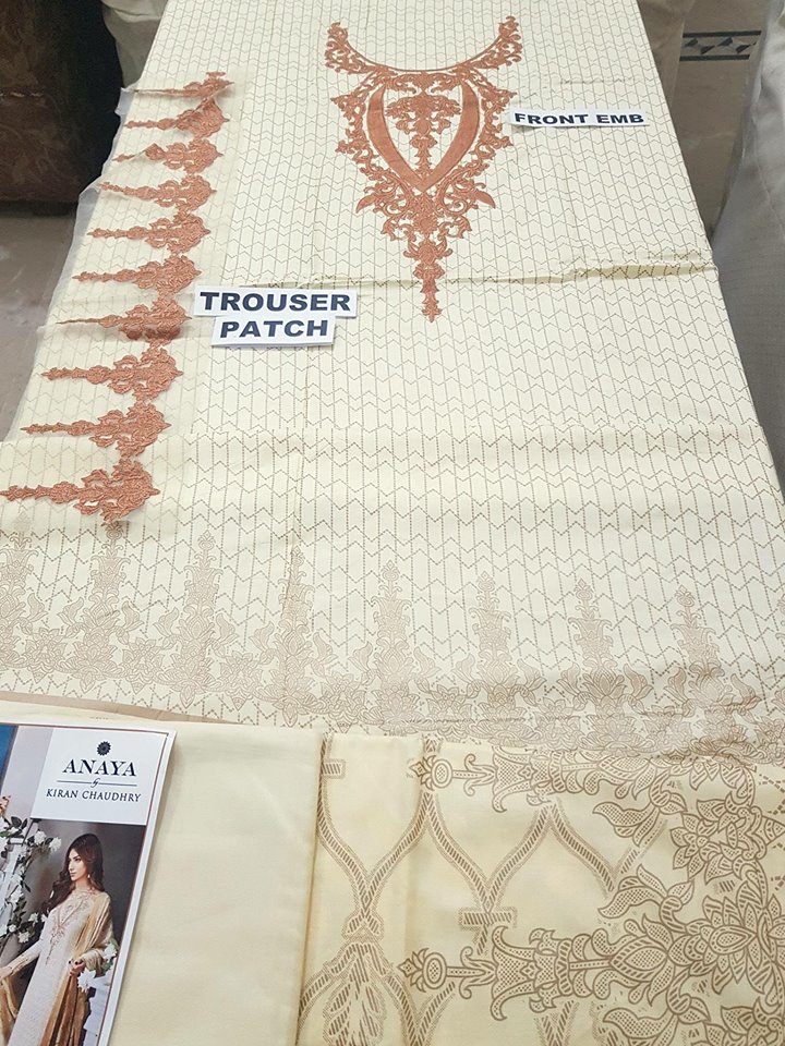 Brand Anaya Linen Collection with Chiffon Dupatta (Master Replica - Unstitched) - Image 3