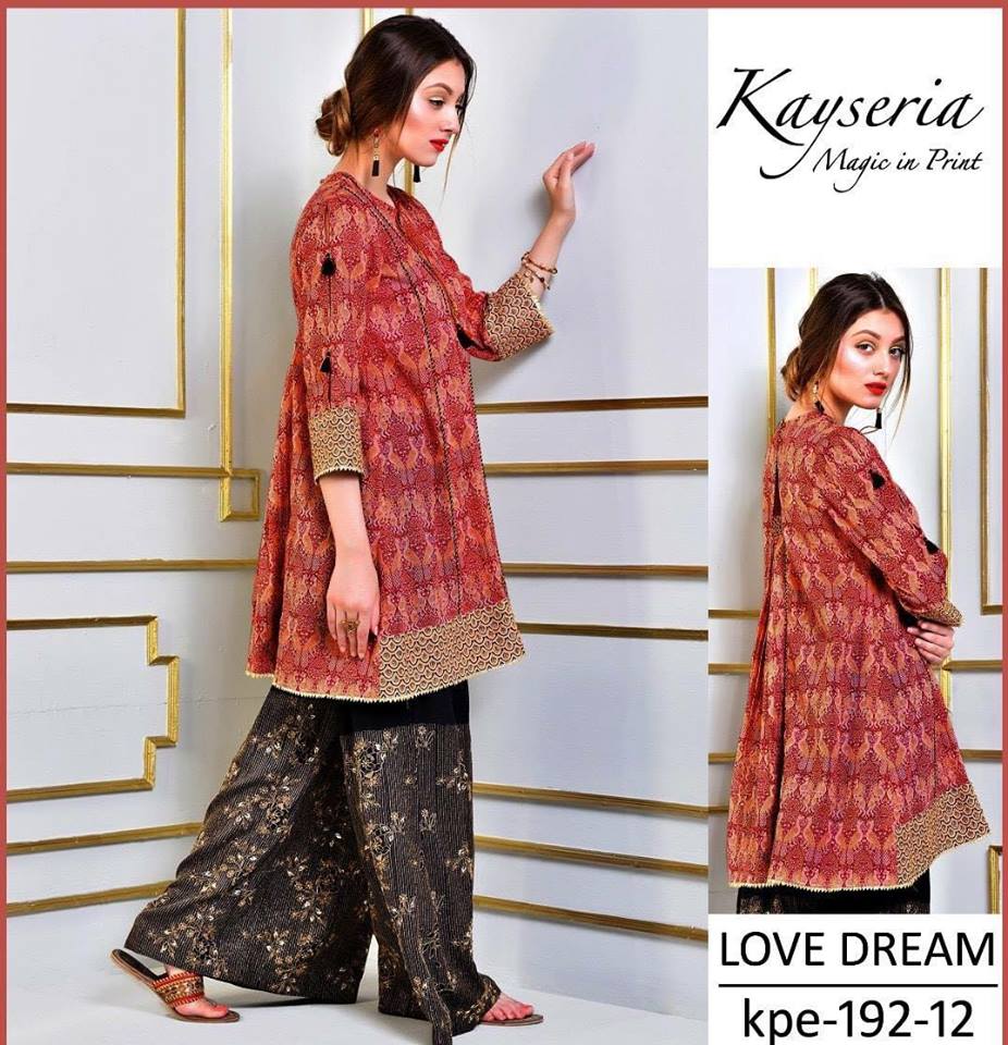 Brand Kesriya Linen Collection with Chiffon Dupatta (Master Replica - Unstitched)