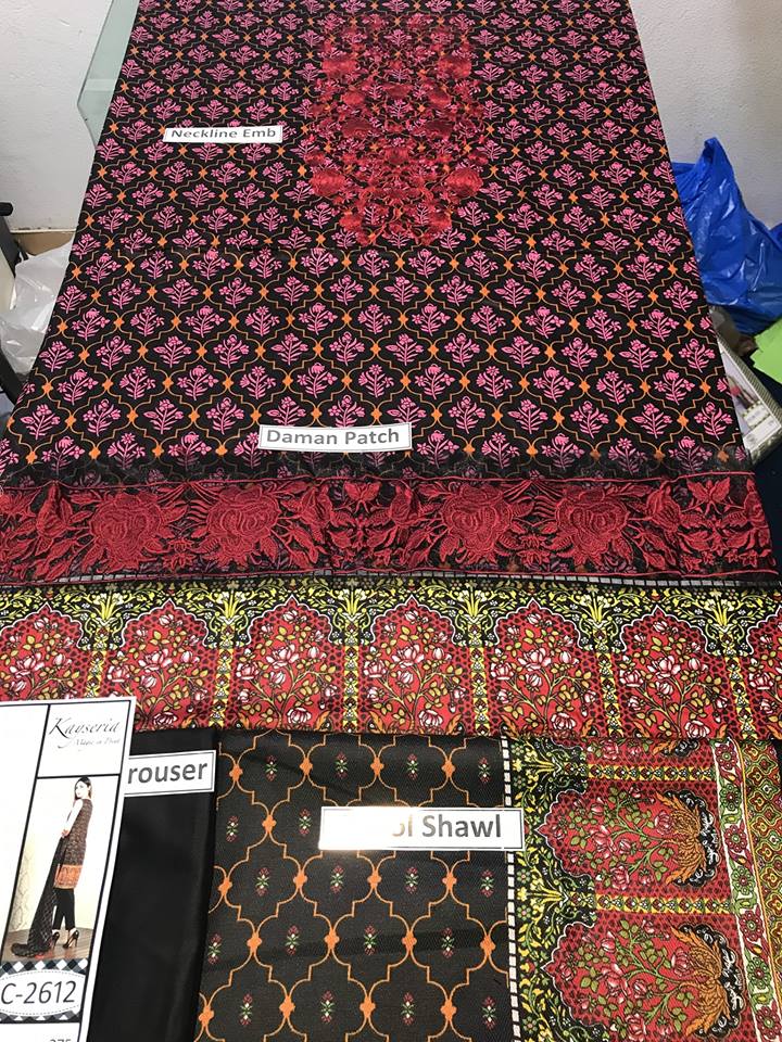 Brand Kayseria Marina (Twill Linen) Collection with Chiffon Dupatta (Master Replica - Unstitched) - Image 2