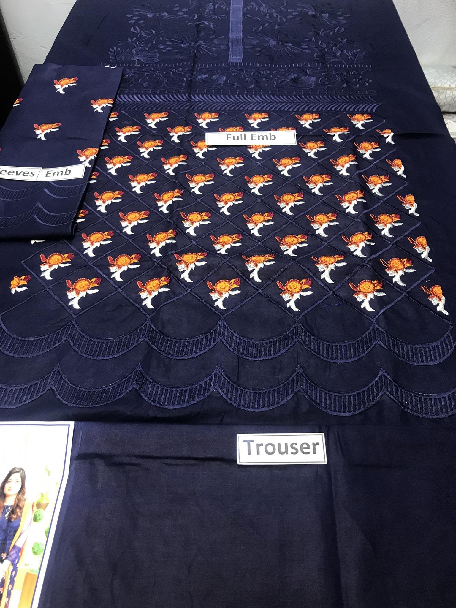 Brand Zainab Chottani Embroidered 2PC Lawn Dress - Unstitched - Image 2