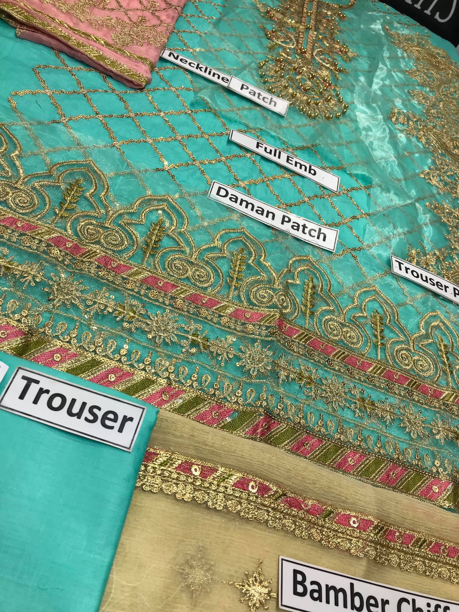 Brand Maria.B Embroidered 3PC Lawn Dress with Bamber Chiffon Dupatta - Image 3