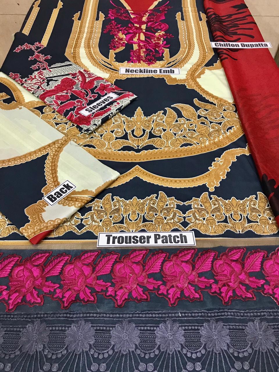 Unstitched Sana Safinaz D-2081-B Embroidered Lawn 3PC - Image 2