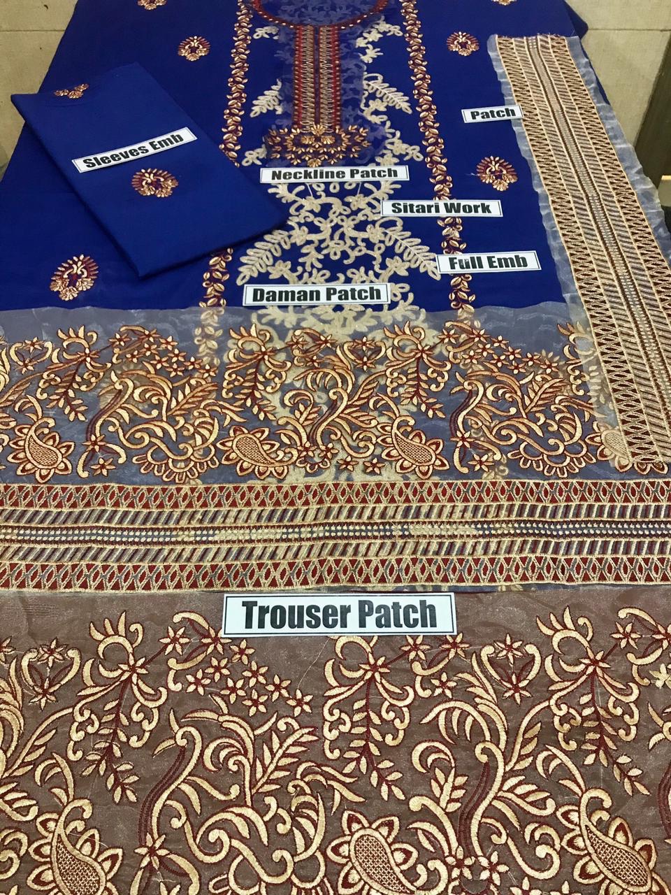 Unstitched Asifa & Nabeel TPC-1163 Embroidered Lawn 2PC - Image 2