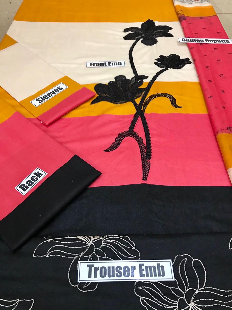 Unstitched Limelight D-1946 Embroidered Lawn 3PC - Image 2