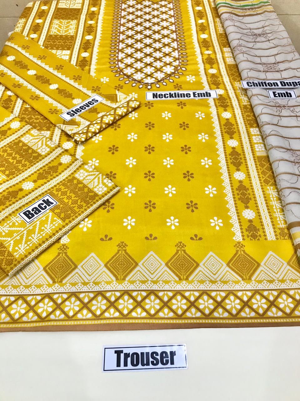 Unstitched Limelight D-2119-A Embroidered Lawn 3PC - Image 2