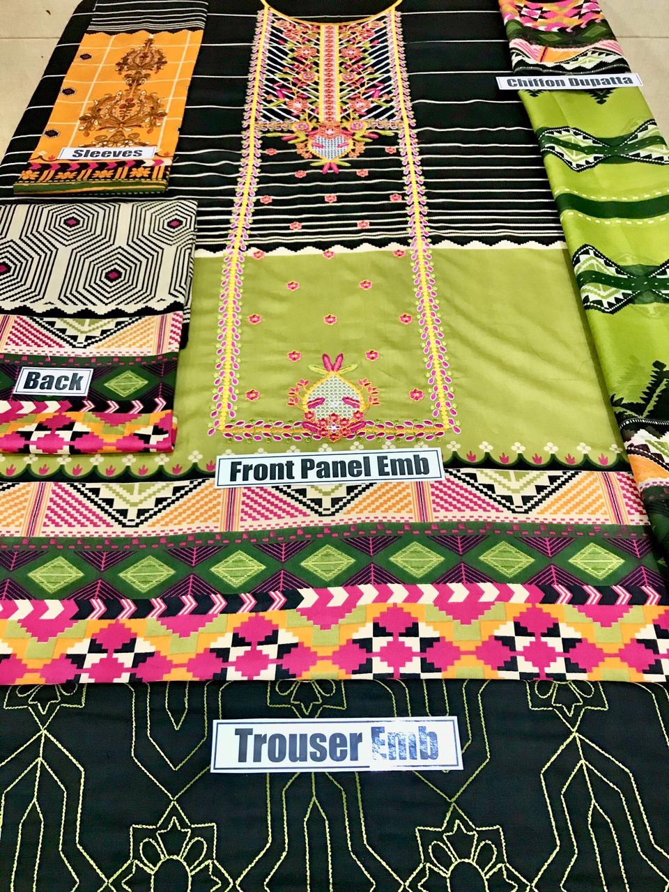 Unstitched Edenrobe D-1972 Embroidered Lawn 3PC - Image 2