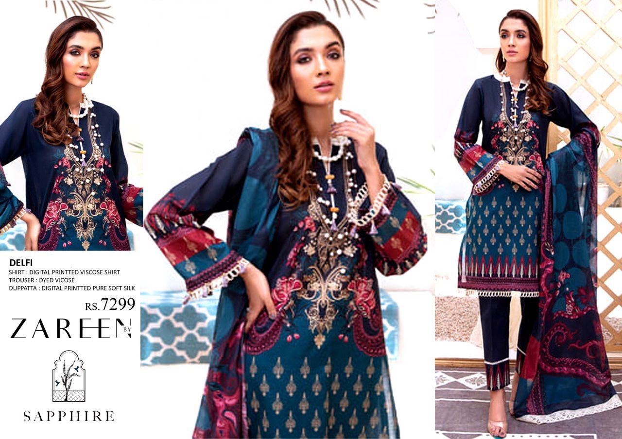 SAPPHIRE DIGITAL PRINTED SUIT