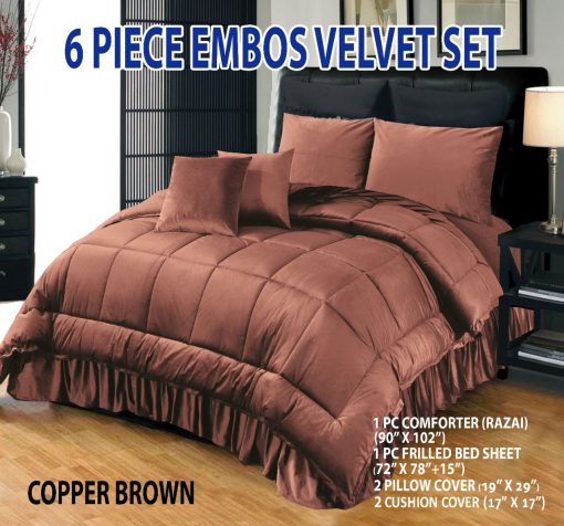 bridal Emboss Velvet Bedsheet