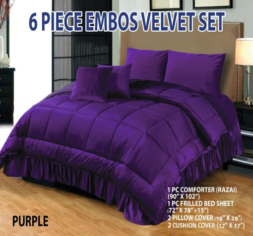 Emboss Velvet Bedsheet