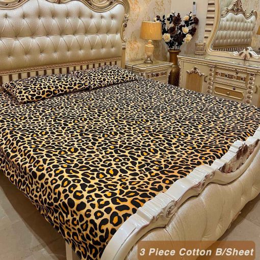 Cotton 3 Piece King Size Double Bedsheet