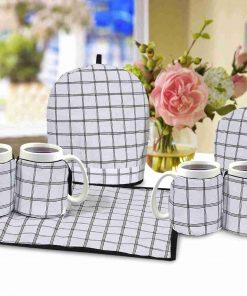 7Pcs Quilted Tea Cozy Set Maze