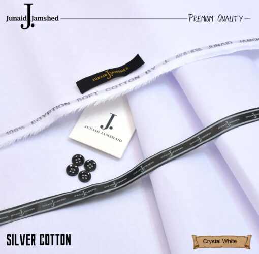 junaid jamshed silver cotton