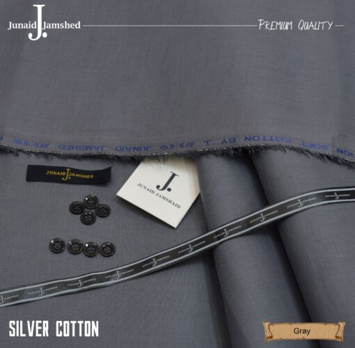 junaid jamshed silver cotton