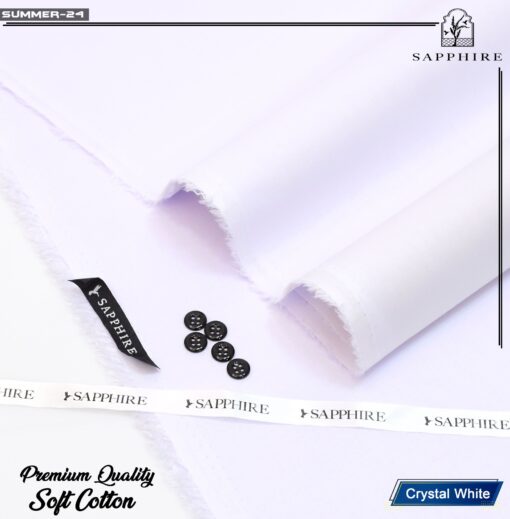 sapphire soft cotton crystal white