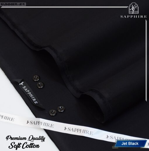 sapphire soft cotton jet black