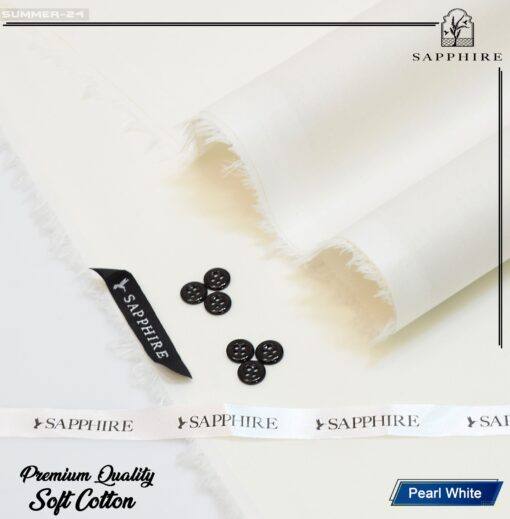 sapphire soft cotton pearl white