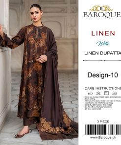 Baroque Digital Printed Linen-3PC